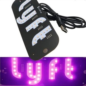Lyft Rideshare Pink LED sign